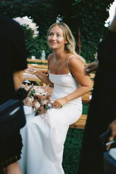 Simple Sheath Spaghetti Straps Beach Boho Wedding Dress Bridal Dress Wedding Gown