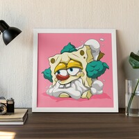 Square Print by Dhani Barragan "Deconstructed Bob The Clown"  - Thumbnail 2