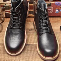Genuine leather Martin boots men's leather handmade retro cowhide work boots - Thumbnail 3
