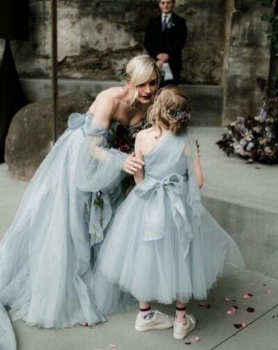 Unique Ball Gown Tulle Puffy Beach Boho Wedding Dress Bridal Gown Wedding Gown