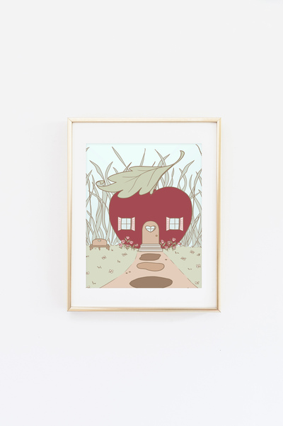 Cutie Bitty Berry Patch House 2 Print