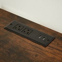 End Table with USB Charging Station | Nightstand with Outlets, 2 Drawers & Storage Shelf | Bedside Sofa Cabinet - Thumbnail 1