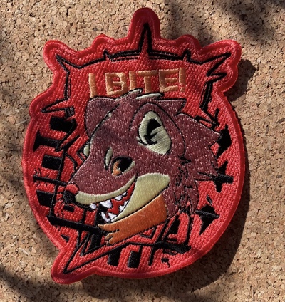 I BITE 4” Embroidered Patch