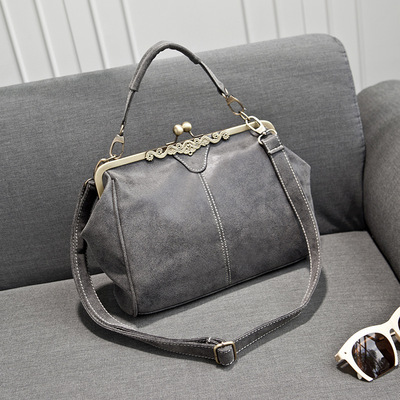 Fashion Retro Messenger Bag Women's Handbag Grey