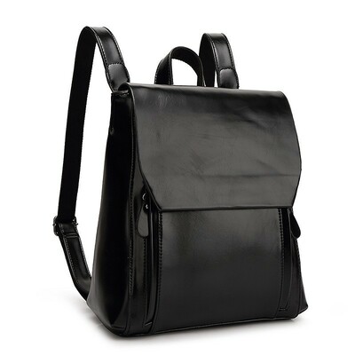 Ladies Anti-Theft Shoulder Backpack Black
