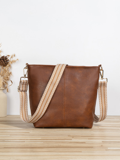 Women Soft Designer Shoulder Purses Ladies Top Handle Handbag Brown