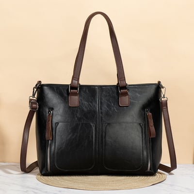 LOVEVOOK Purses Tote Bag for Women, Handbags Large Shoulder Bag Black