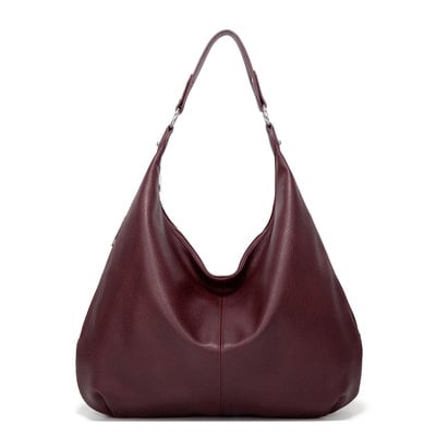 Genuine Leather Hobo Purses and Handbags Red