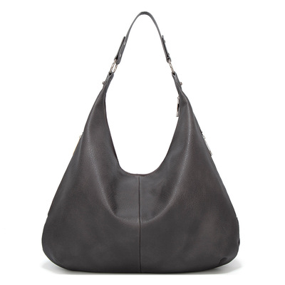 Genuine Leather Hobo Purses and Handbags Grey