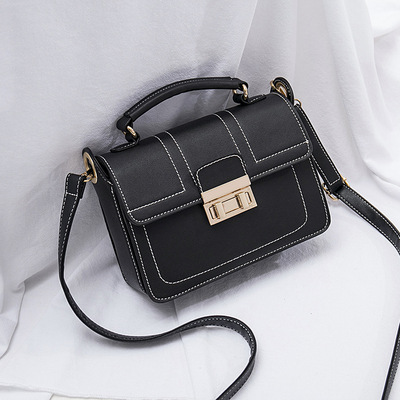 Women's Vintage Leather Tote Shoulder Handbag Black