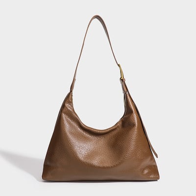 Women Tote Bag Soft Leather Large Capacity Shoulder Bag Brown