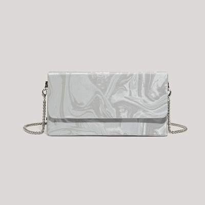 Fashion Makeup Bag Small Square Bag Crossbody Bag Silver