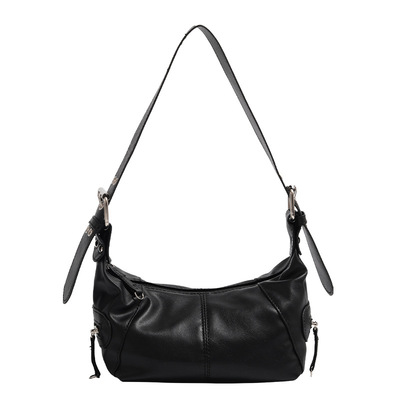 Women Crossbody Leather Handbag Black