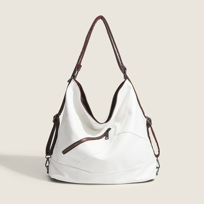 Womens Top-Handle Hobo Purse Roomy Casual Shoulder Bags White
