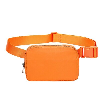 Women's Crossbody Bag Nylon Large Capacity Mobile Phone Bag Running Sports Waist Bag Orange