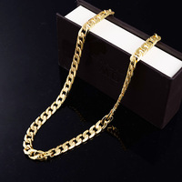 Men & Women Classic Link Chain Necklace – Trendy Stainless Steel Hip-Hop Jewelry in Gold & Silver - Thumbnail 2