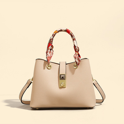 Women Designer Handbag and Purse, PU Leather Top Handle Satchel Shoulder Bag White