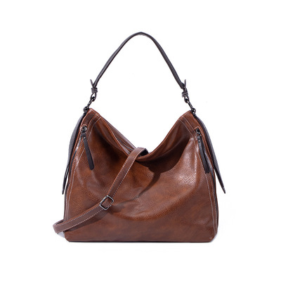 Women Satchel Purses and Handbags Vegan Leather Top Handle Shoulder Crossbody Bag Brown