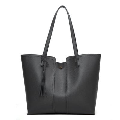 Women Pu Leather Handbag Messenger Shoulder Bag Lady Tote Purse Crossbody Black