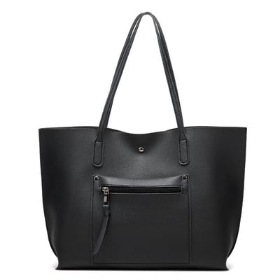 Ladies Leather Tote Shoulder Bag Handbag Purse Messenger Hobo Bag Black