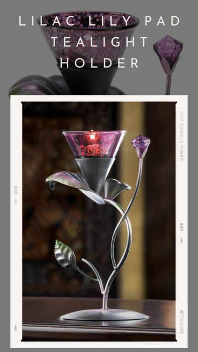 Lilac Lily Pad Tealight Holder
