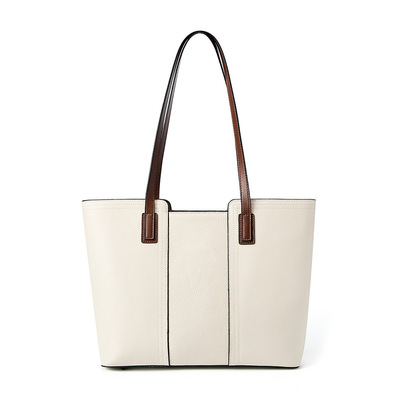 Genuine Leather Women Crossbody Handbag White