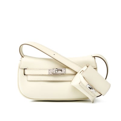 Genuine leather Moove Kelly Mini Multi Functional Saddle Women's Bag White