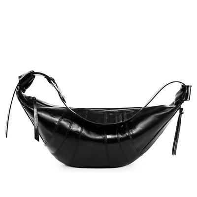 Women Genuine Leather Crossbody Bags Black