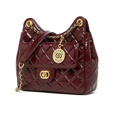 Women Genuine Leather Shoulder Handbag Crossbody Bag Purple