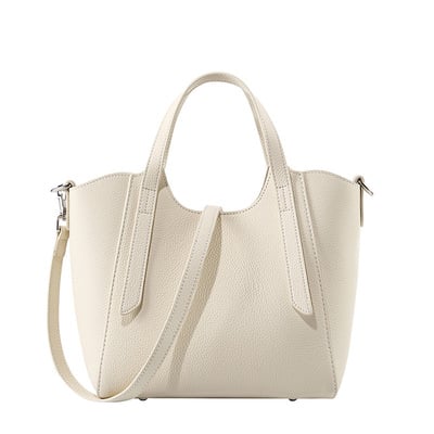 Women Genuine Leather Shoulder Bags Purses and Handbags White