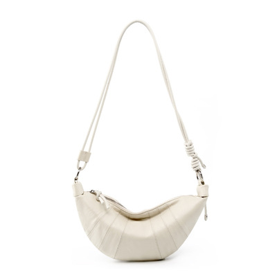 Genuine Leather Women Shoulder Crossbody Bag White