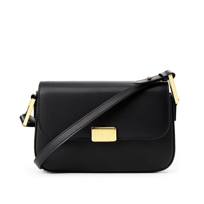 Women Genuine Leather Crossbody Bag Black