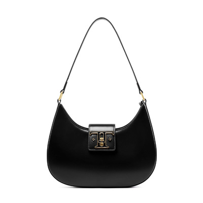 Genuine Leather Women Handbags College Crossbody Messenger Bag Black