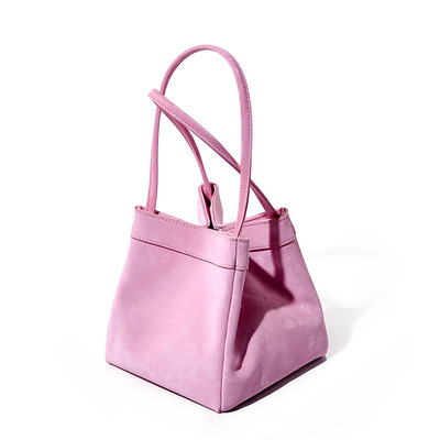 Genuine Leather Fashion Women's Handbag Messenger Bag Pink