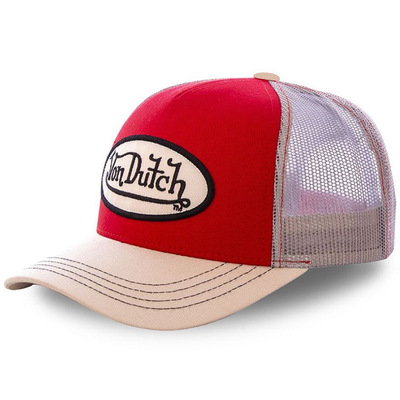 Baseball Cap With Sun Protection Mesh And Embroidered Letters DUTCH Red