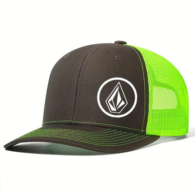The World Trucker Baseball Cap Hat-Unisex Diamond Grey Green