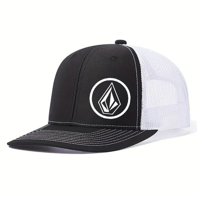 The World Trucker Baseball Cap Hat-Unisex Diamond Black White