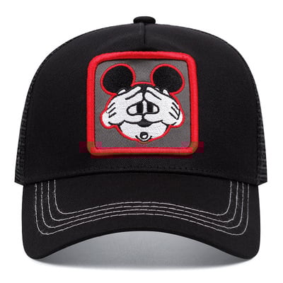 Cartoon Baseball Hat Outdoor Sports Mickey Peaked Cap Black