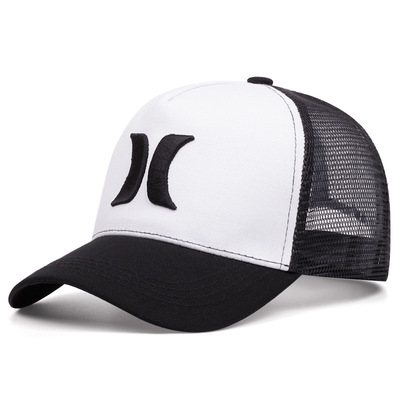 Crescent Embroidered Baseball Cap Outdoor Sports Mesh Peaked Cap Multi