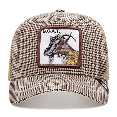 Goat Embroidered Baseball Cap Outdoor Sports Mesh Peaked Cap Multi