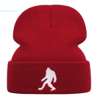 Embroidered Of APE Hat Winter Warm Woolen Hat Red