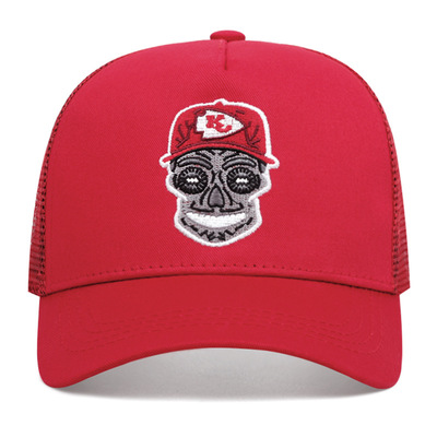 Embroidered Of KC Baseball Cap Outdoor Sports Mesh Peaked Cap Red