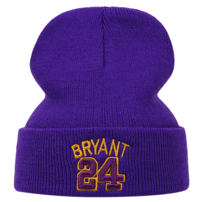 Embroidered Of BRYANT Hat Winter Warm Woolen Hat Purple