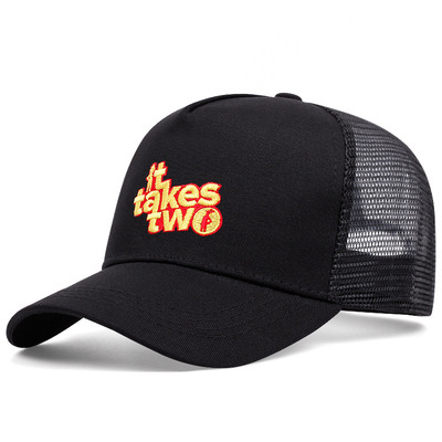 Embroidered Of IT TAKES Baseball Caps Outdoor Sports Mesh Peaked Cap Black