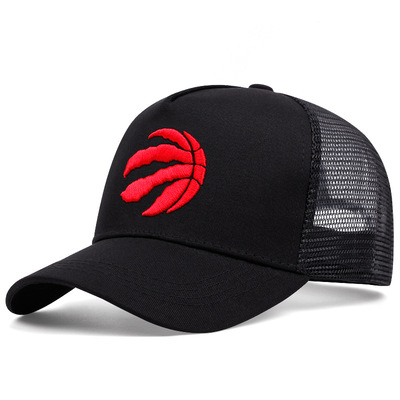Embroidered Of Toronto Basketball Team Baseball Caps Outdoor Sports Mesh Peaked Cap Black