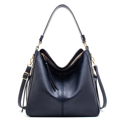 Women??s Leather Handbag Shoulder Bag Blue
