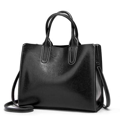 Women's Handbag Beach Bag Simple Shoulder Bag Black
