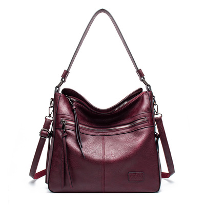 Fashion Women's Zipper Tote Bag Red