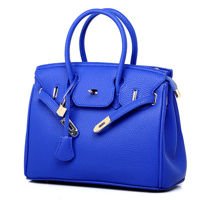 Fashion Platinum Bag Cross Shoulder Women's Handbag Blue