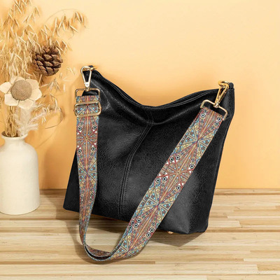 Women Soft Designer Shoulder Purses Ladies Top Handle Handbag Black